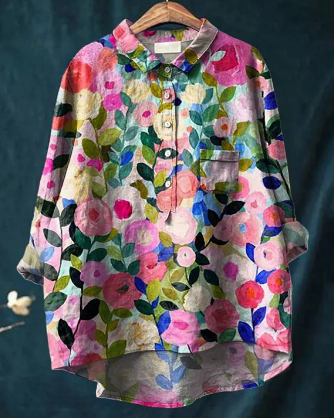 Kendra™ | Stylish Floral Button-Down Shirt