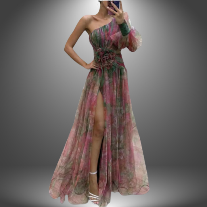 Emily™ | One-Shoulder Floral Maxi Dress