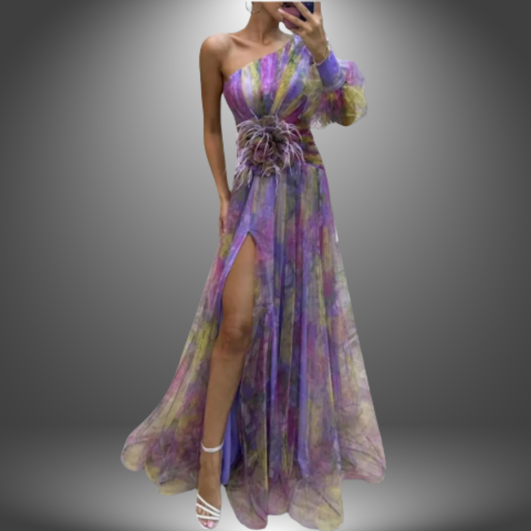 Emily™ | One-Shoulder Floral Maxi Dress
