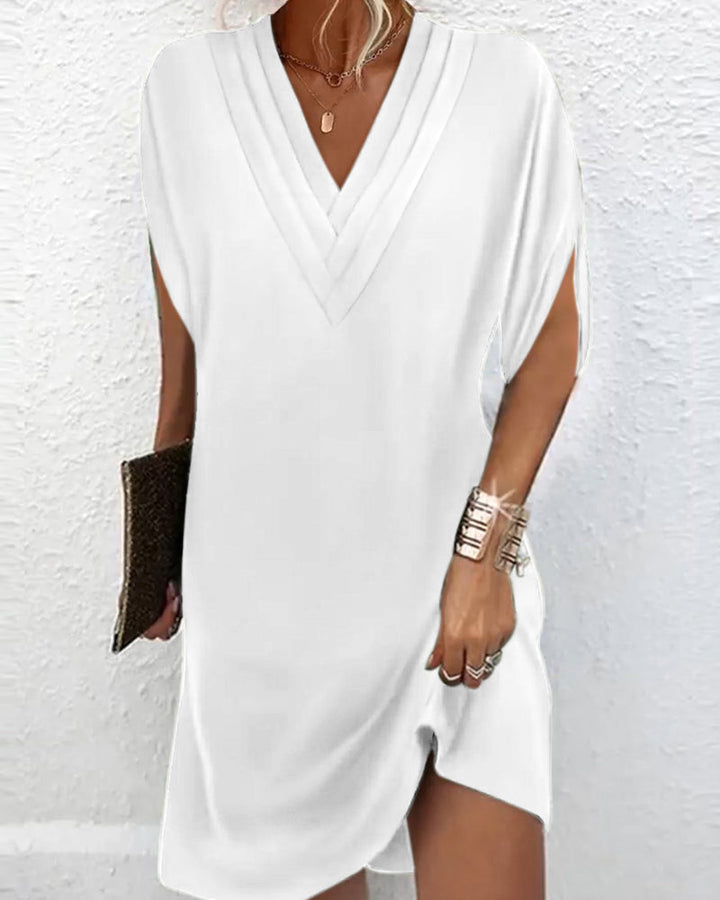 Sylvana™ | Elegant V-Neck Dress