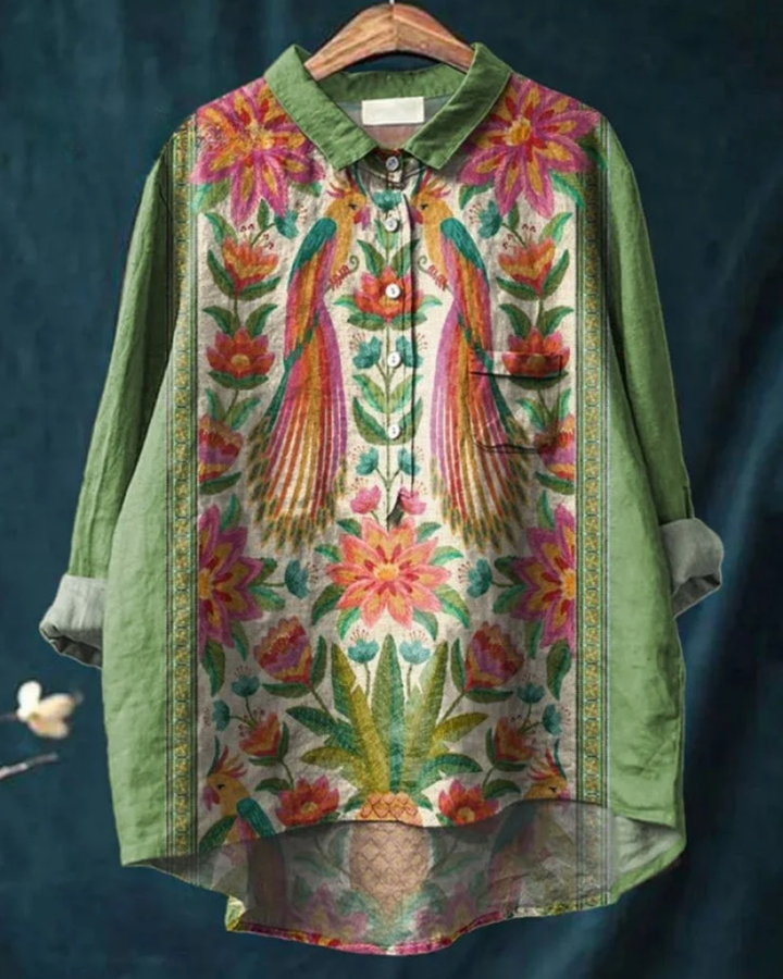 Kendra™ | Stylish Floral Button-Down Shirt