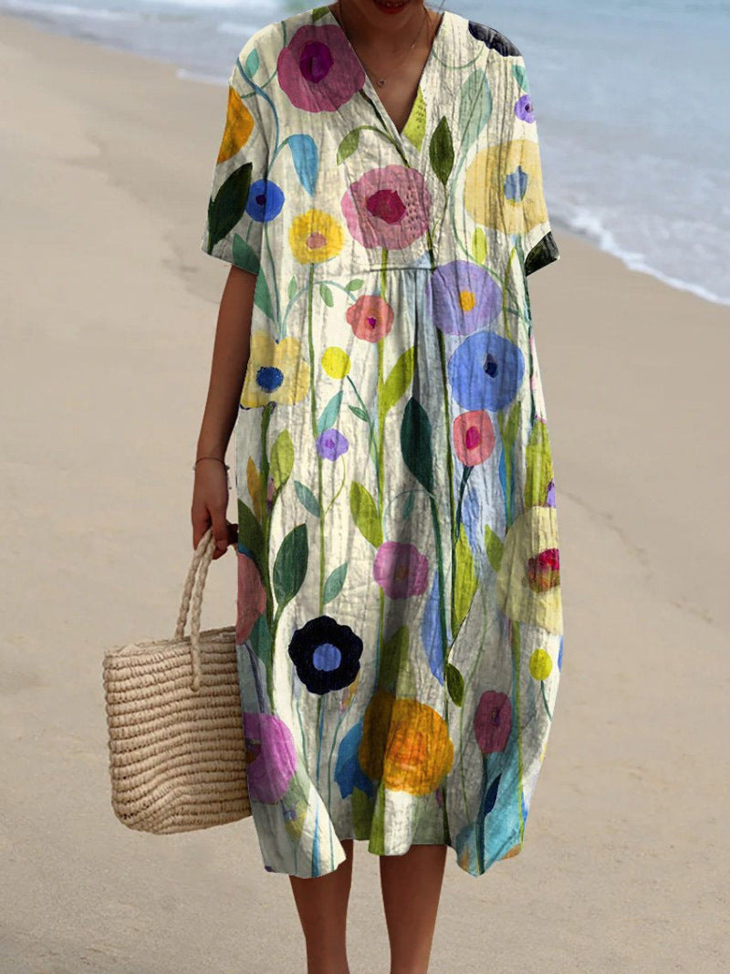 Hannah™ | Vivid Floral Pattern Dress