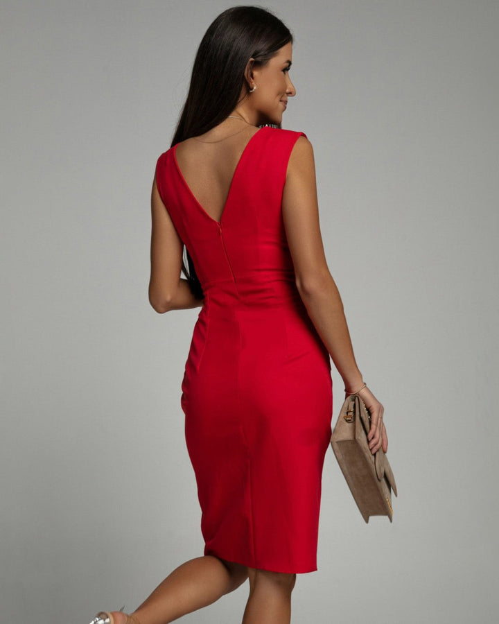 Khloe™ | V-Neck Slit Dress