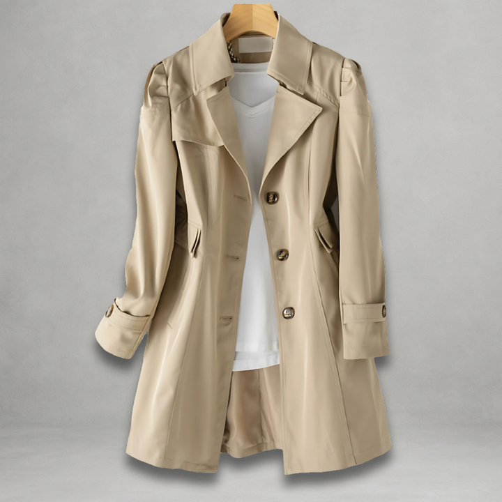 Zoey | Stylish Longline Button-Down Coat
