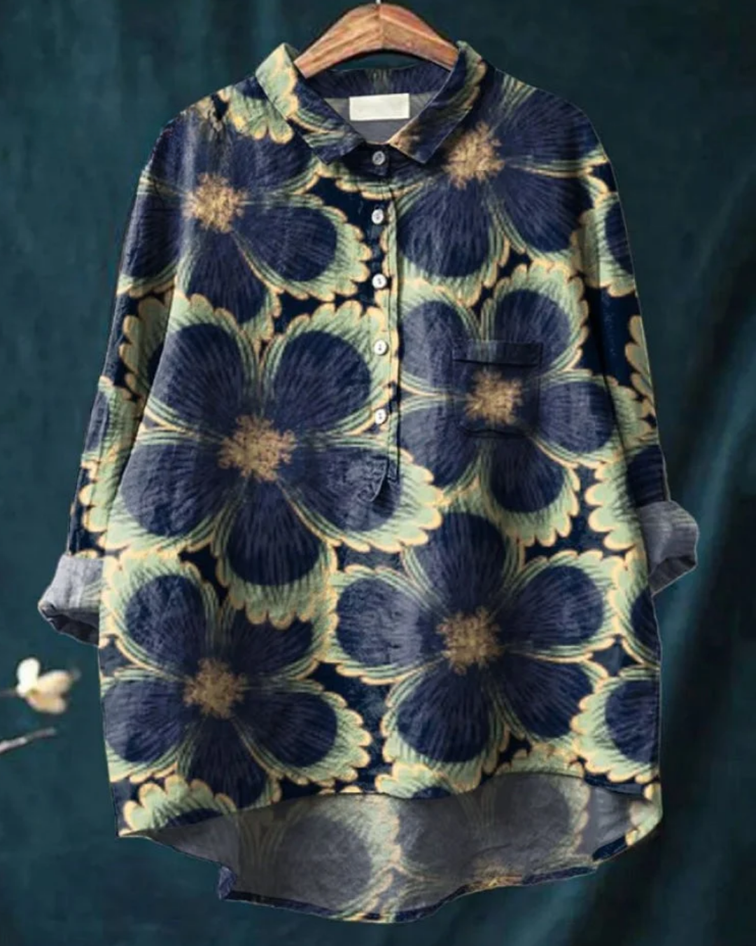 Kendra™ | Stylish Floral Button-Down Shirt