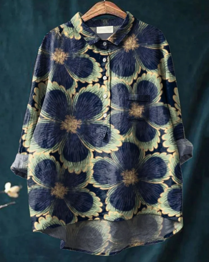 Kendra™ | Stylish Floral Button-Down Shirt