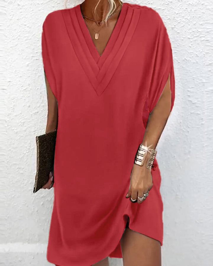 Sylvana™ | Elegant V-Neck Dress