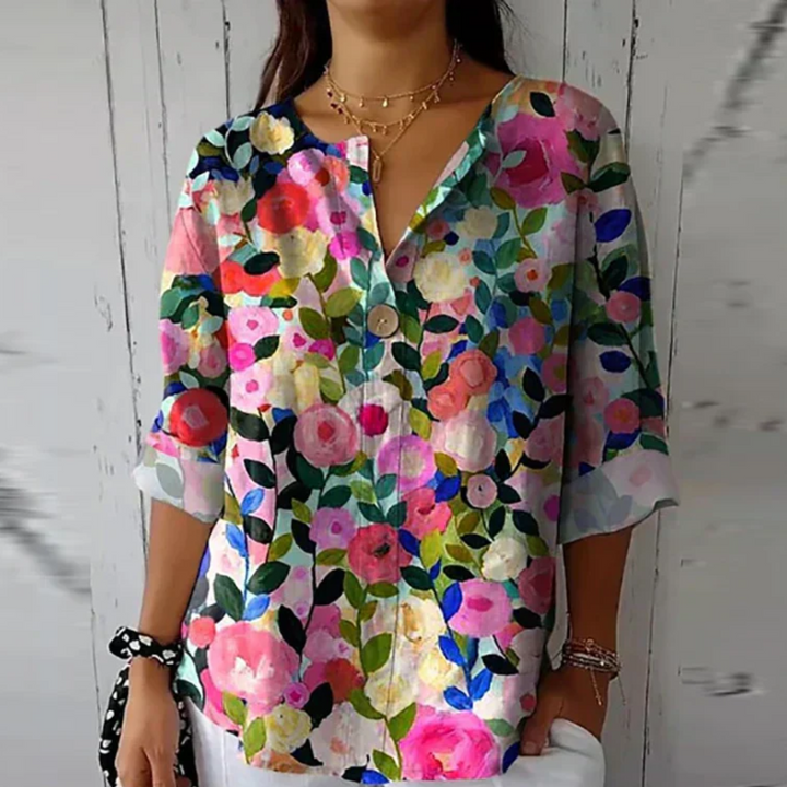 Layla™ | Chic Floral Print Blouse