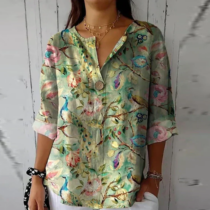 Layla™ | Chic Floral Print Blouse
