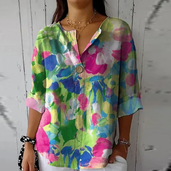 Layla™ | Chic Floral Print Blouse