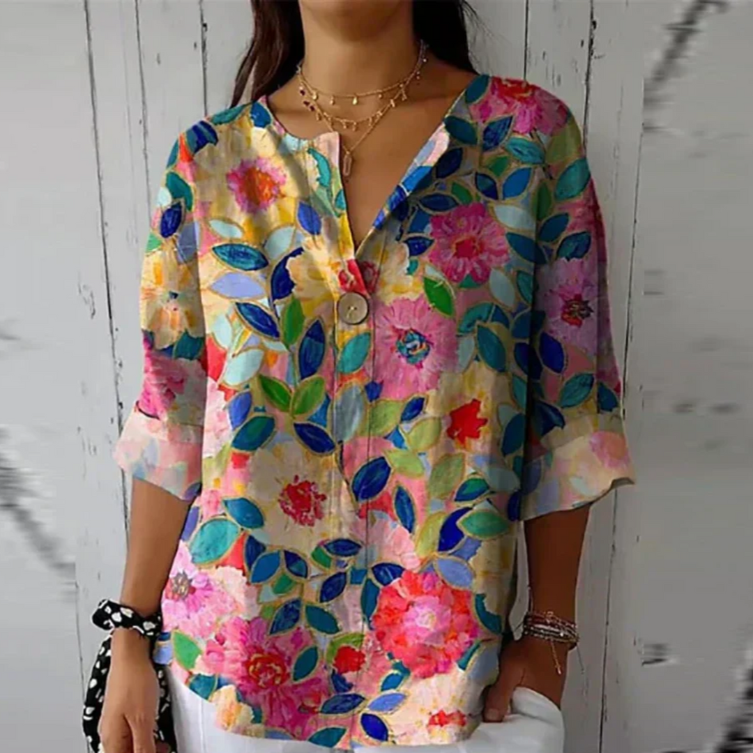 Layla™ | Chic Floral Print Blouse
