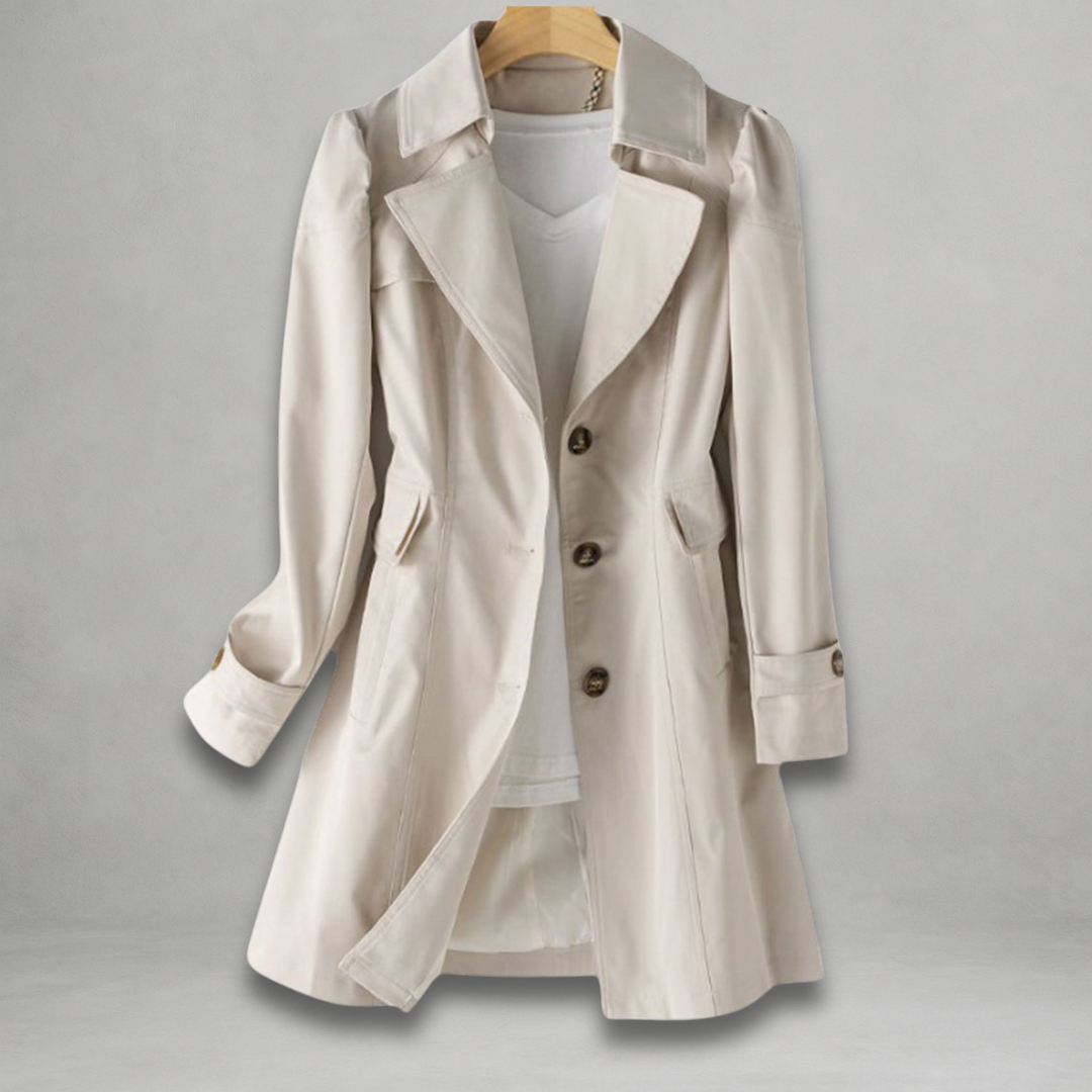 Zoey | Stylish Longline Button-Down Coat
