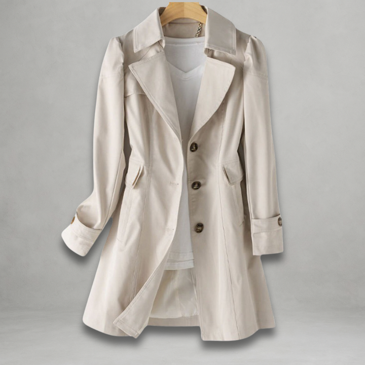 Zoey | Stylish Longline Button-Down Coat