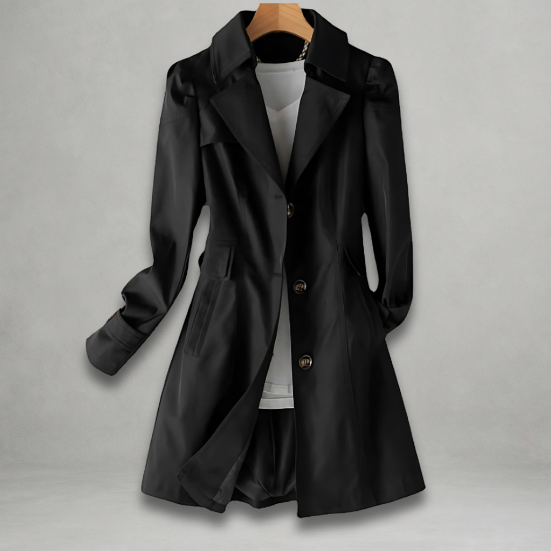 Zoey | Stylish Longline Button-Down Coat