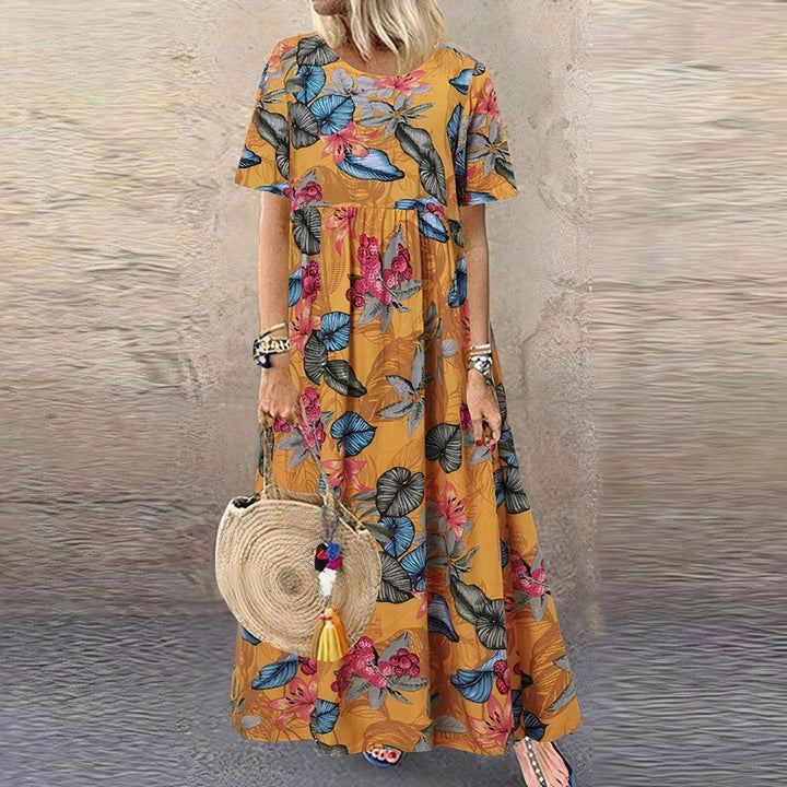 FLORA | Elegant and Vibrant Long Floral Dress