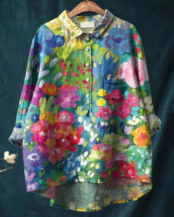 Kendra™ | Stylish Floral Button-Down Shirt