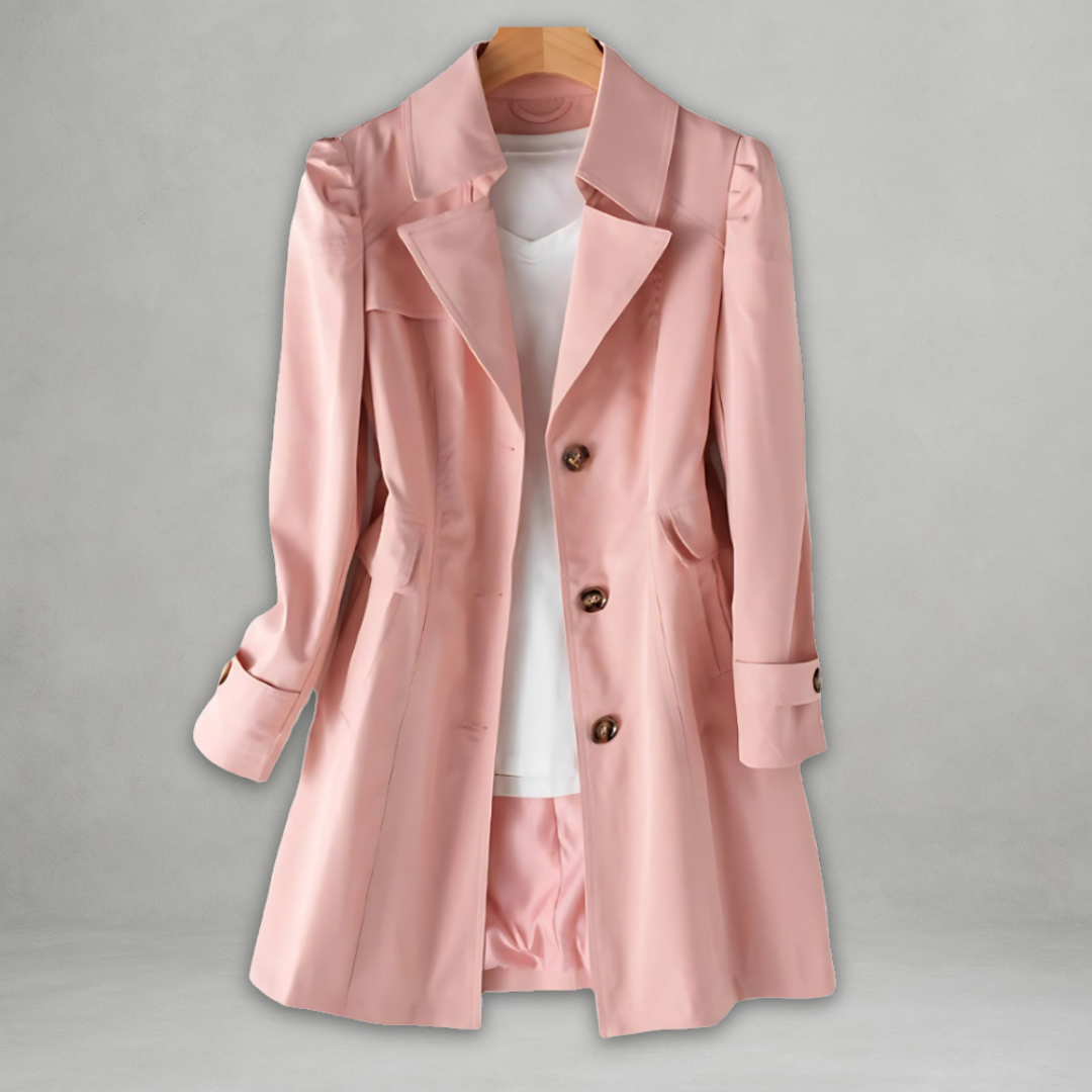 Zoey | Stylish Longline Button-Down Coat