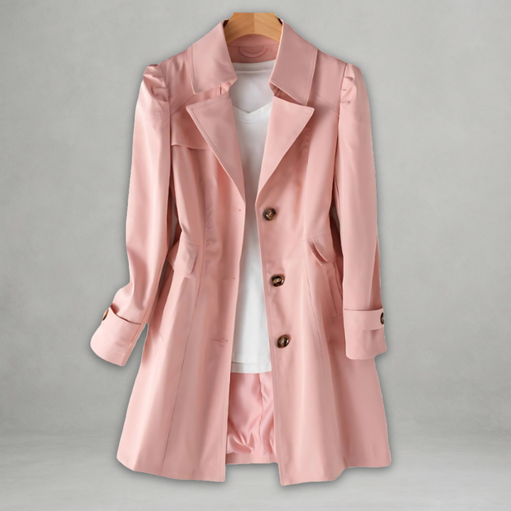 Zoey | Stylish Longline Button-Down Coat