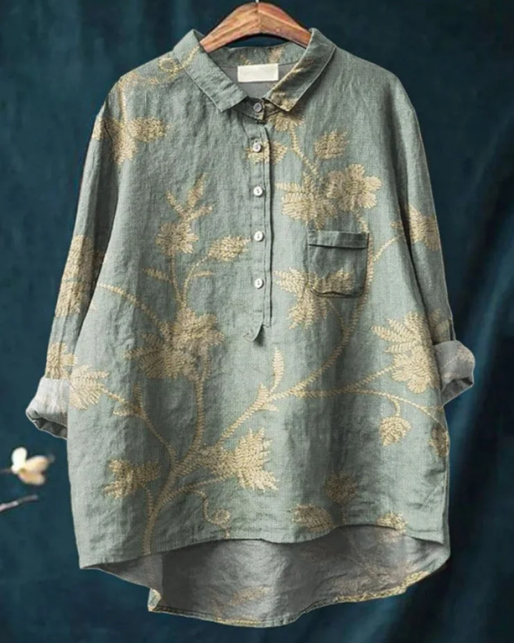 Kendra™ | Stylish Floral Button-Down Shirt
