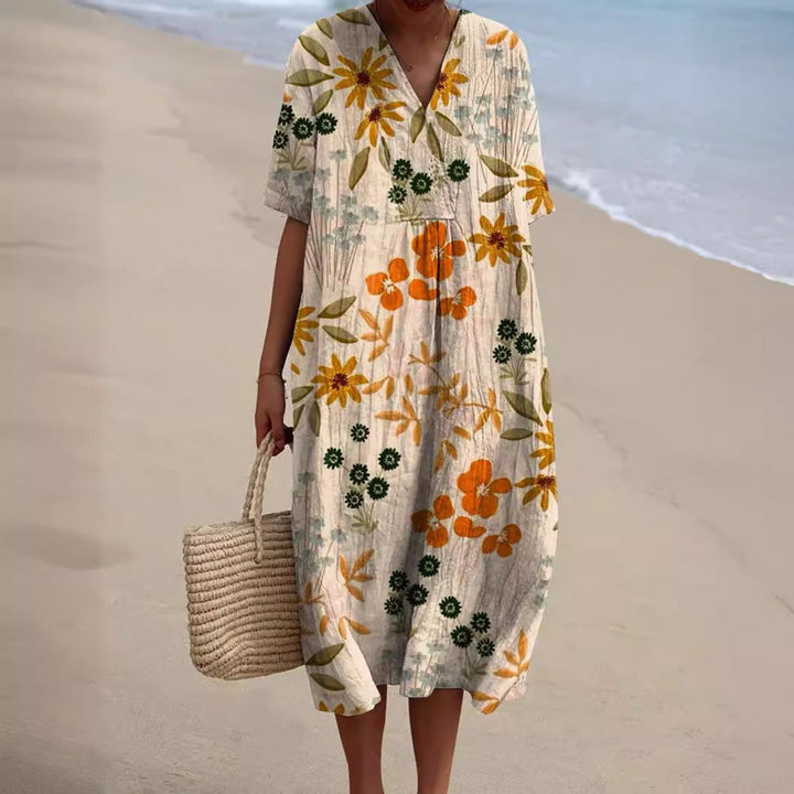 Hannah™ | Vivid Floral Pattern Dress