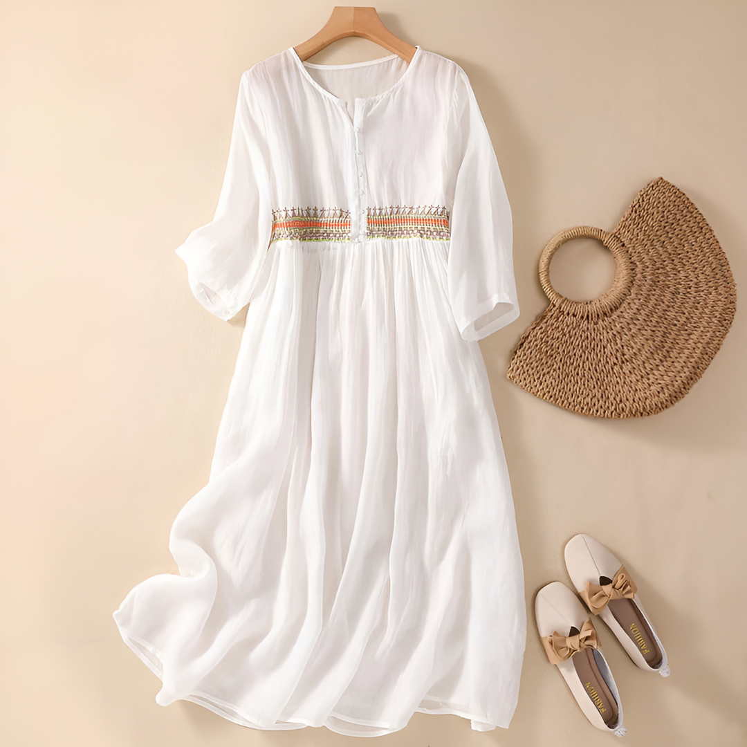 Linda™ - Embroidered Dress