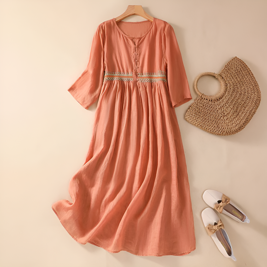 Linda™ - Embroidered Dress