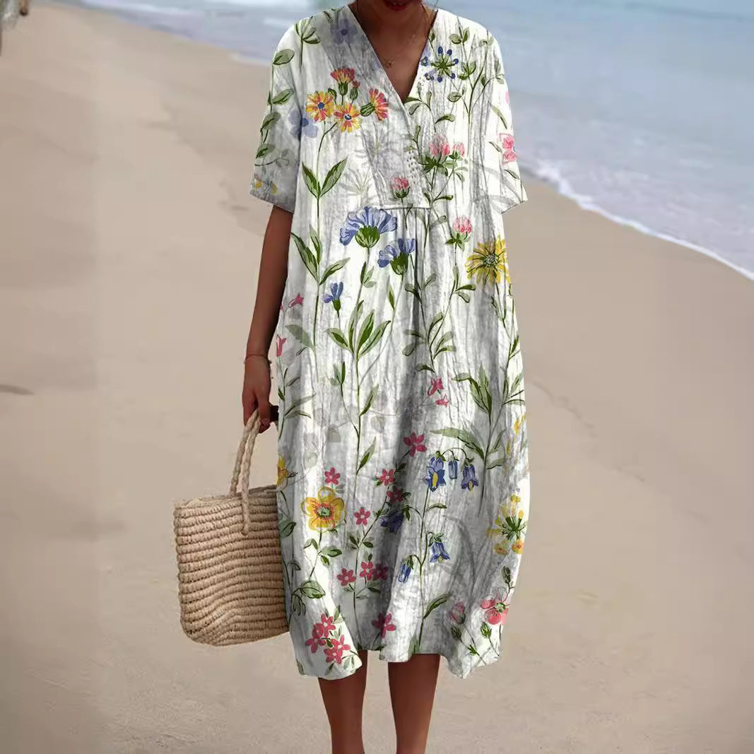 Hannah™ | Vivid Floral Pattern Dress