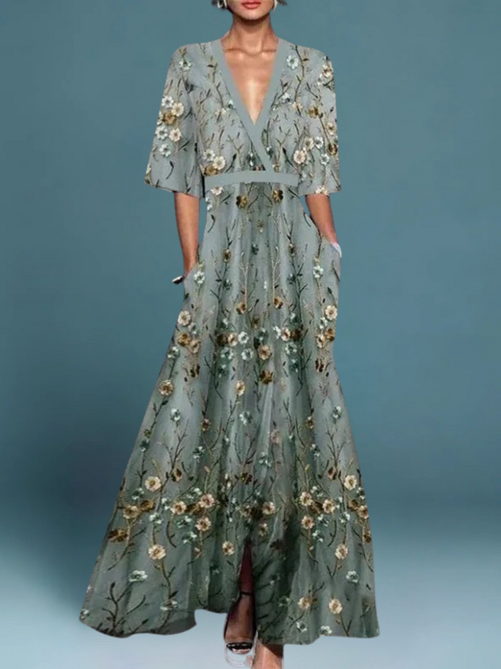 FLORENCE™ | Chic and Refined Long Floral Dress
