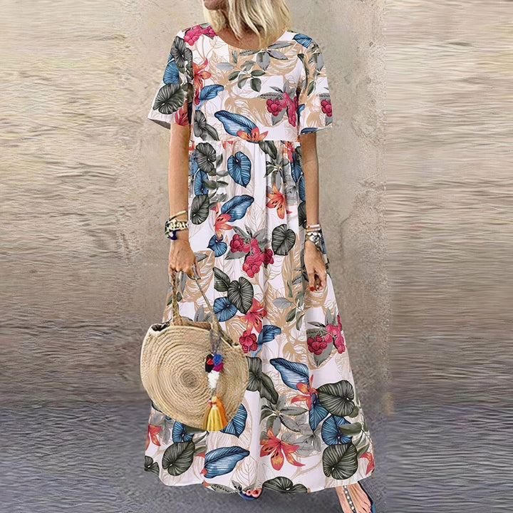 FLORA | Elegant and Vibrant Long Floral Dress