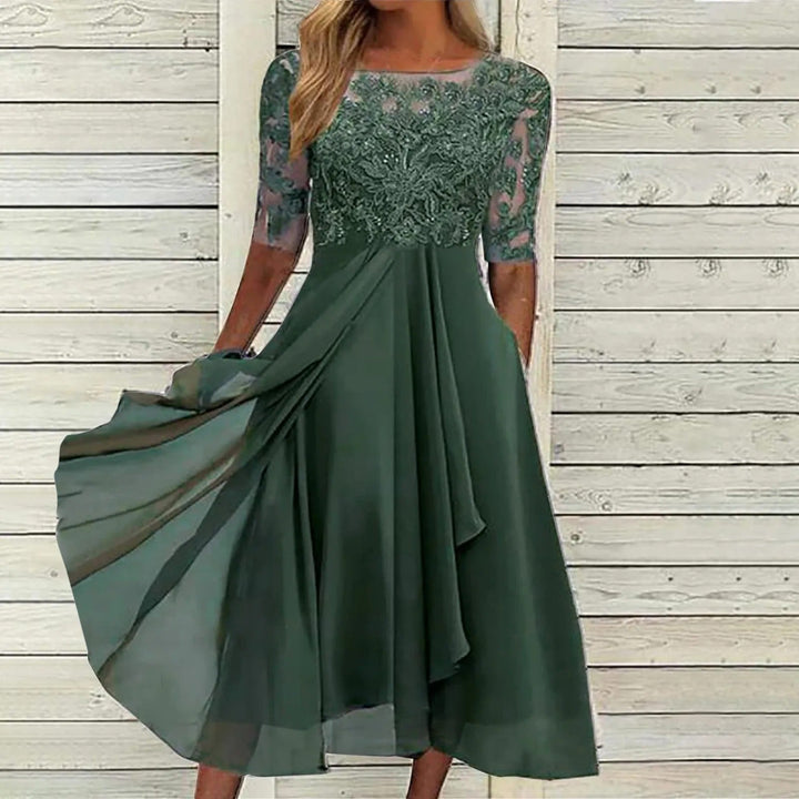 VICTORIA | Graceful Lace Dress with a Flowing Skirt