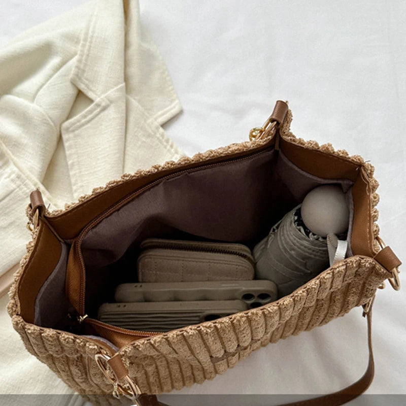 Cindy™ - Elegant Corduroy Tote Bag