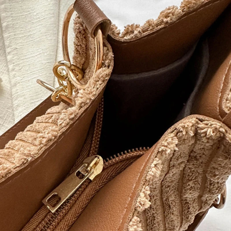 Cindy™ - Elegant Corduroy Tote Bag
