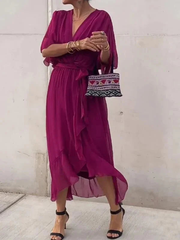 Veronica™ | Women’s V-Neck Chiffon Dress