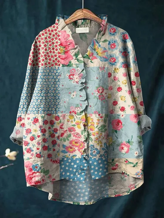Kendra™ | Stylish Floral Button-Down Shirt
