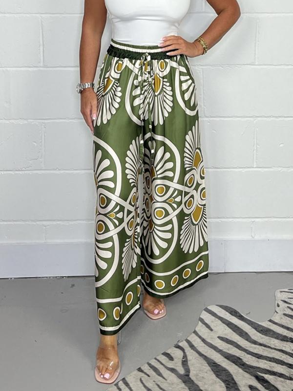 Laura™ | Trendy Print Satin Pants
