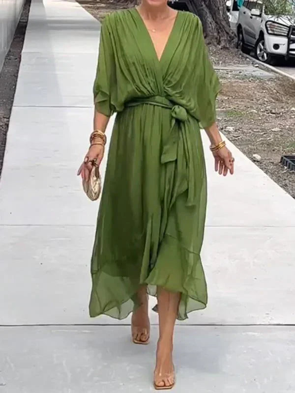 Veronica™ | Women’s V-Neck Chiffon Dress