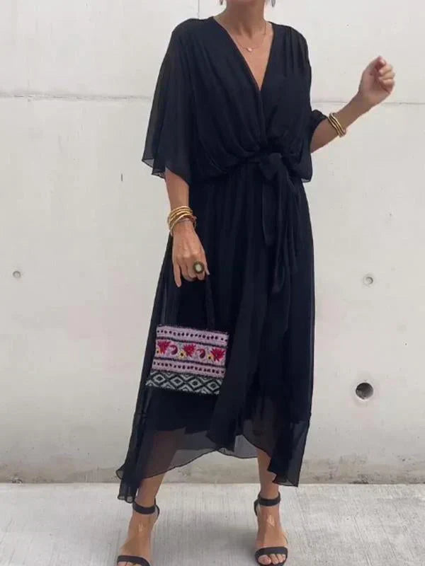 Veronica™ | Women’s V-Neck Chiffon Dress