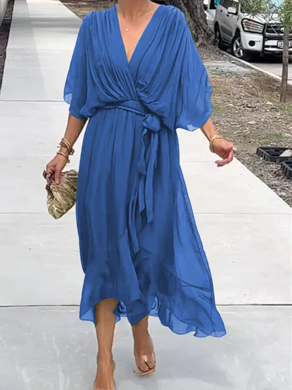 Veronica™ | Women’s V-Neck Chiffon Dress