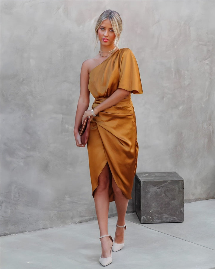Ellie™ | Elegant Silk Dress with Slits
