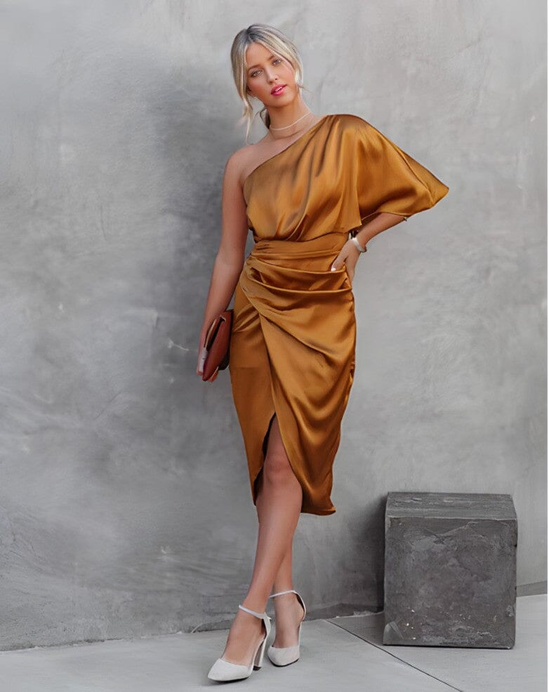 Ellie™ | Elegant Silk Dress with Slits
