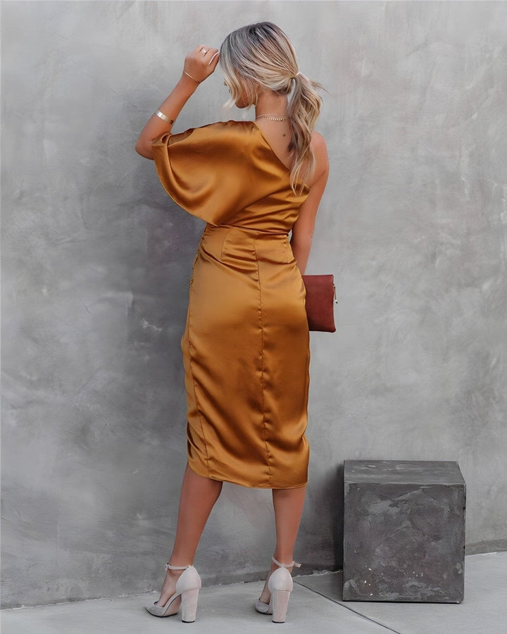 Ellie™ | Elegant Silk Dress with Slits