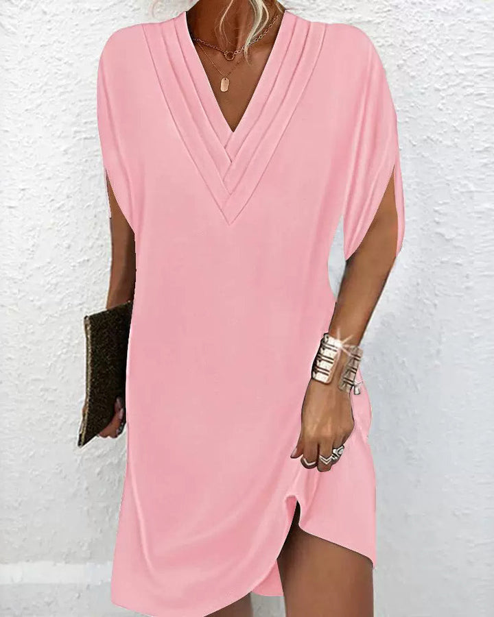 Sylvana™ | Elegant V-Neck Dress