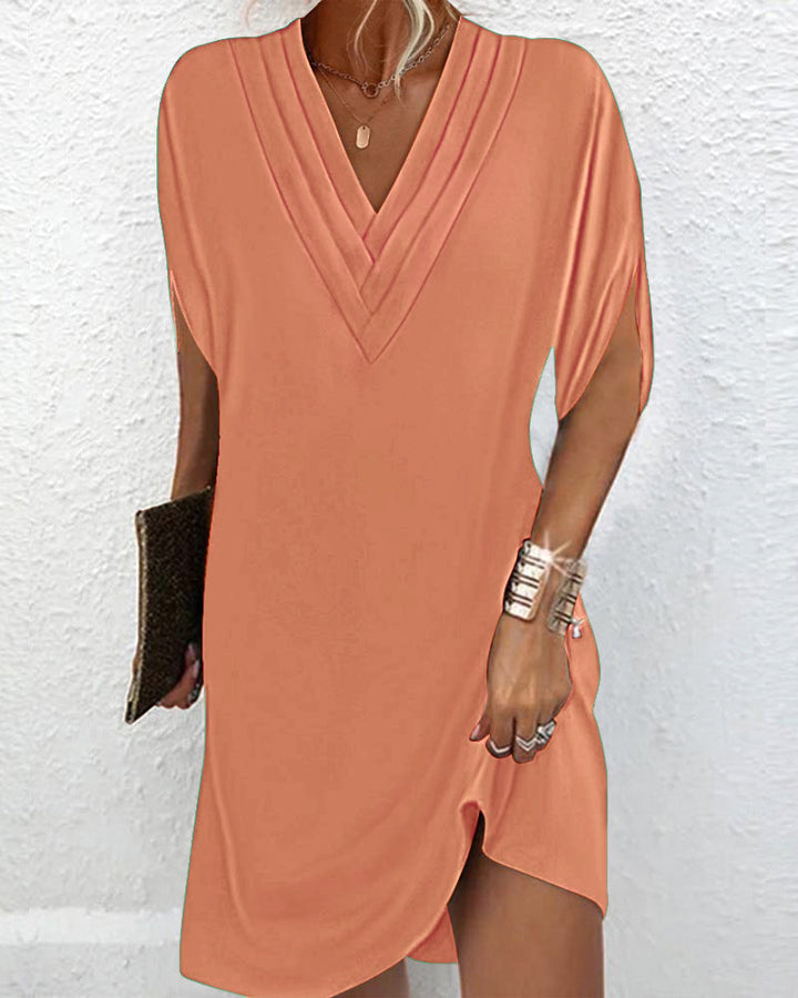 Sylvana™ | Elegant V-Neck Dress