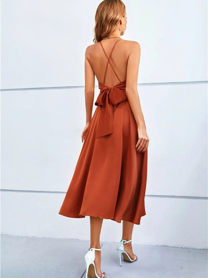 Mila™ | Luxe Strapless Silk Maxi Dress