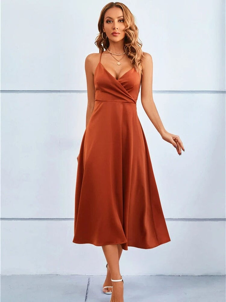 Mila™ | Luxe Strapless Silk Maxi Dress
