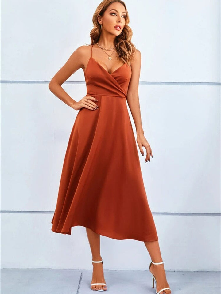 Mila™ | Luxe Strapless Silk Maxi Dress