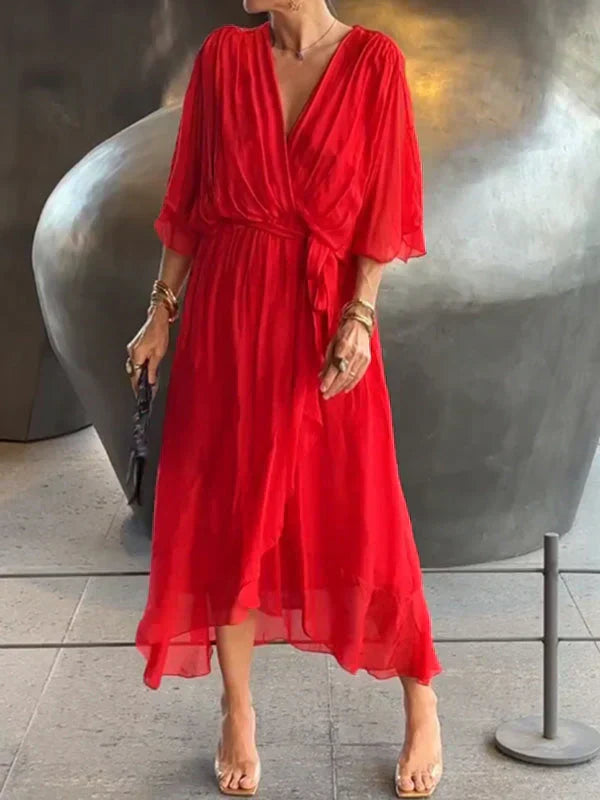 Veronica™ | Women’s V-Neck Chiffon Dress