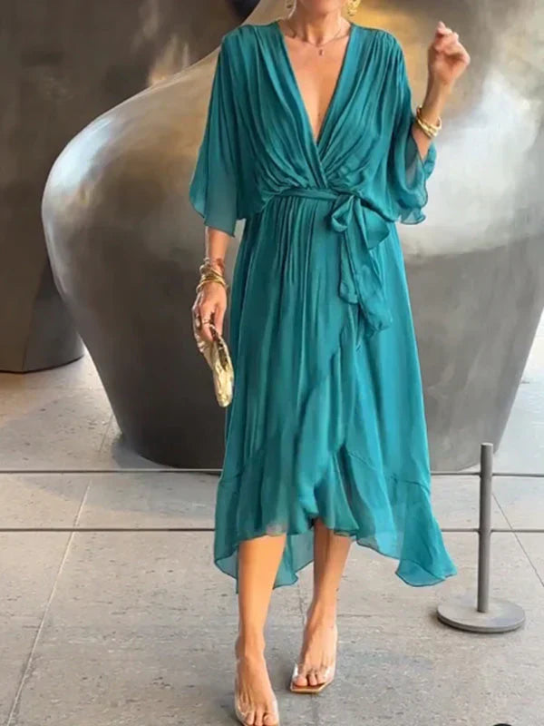 Veronica™ | Women’s V-Neck Chiffon Dress