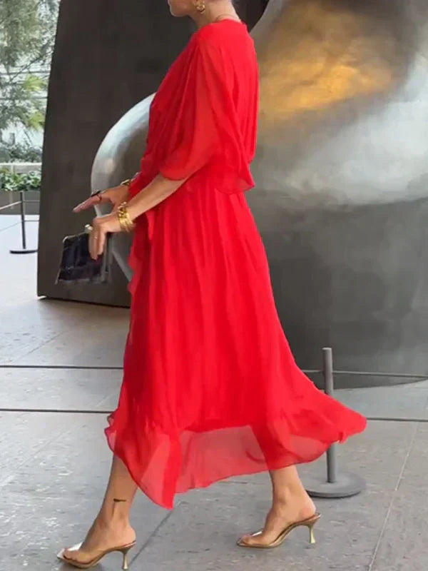 Veronica™ | Women’s V-Neck Chiffon Dress