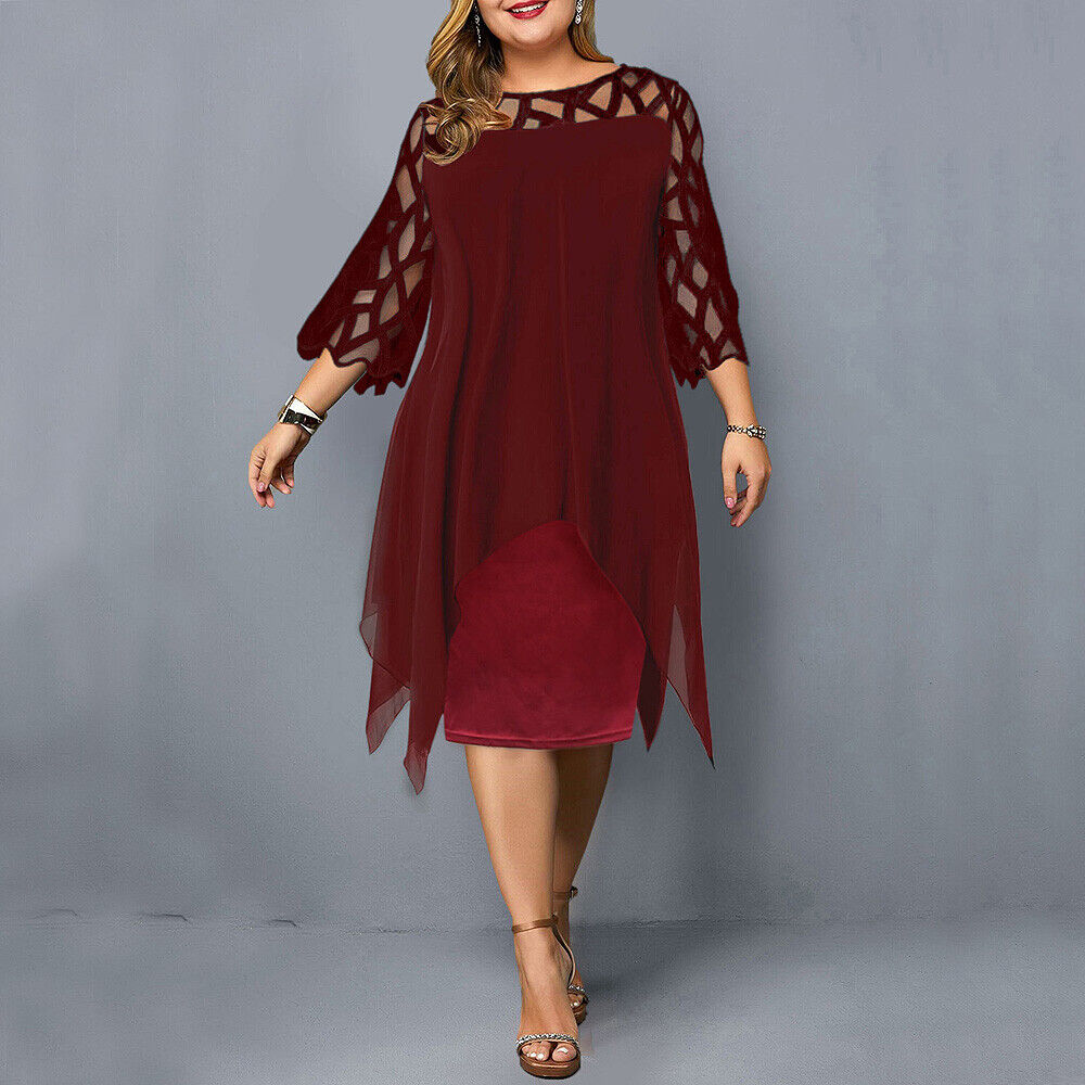 Kristyn | Chic Plus Size Midi Dress For Modern Women